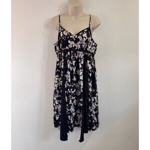 Vintage Y2K Simply Vera Wang Tank Cami Dress PL Petite Floral Fairy Satin Empire